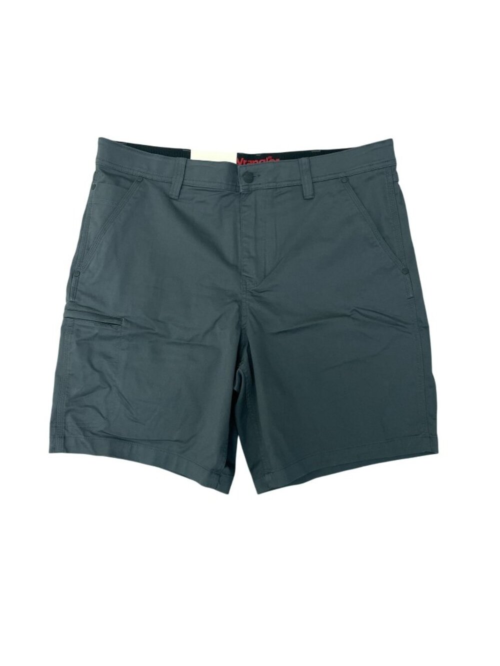 NWT Wrangler Men's 36 Gray Utility Shorts With Flex Waistband & Secure Zip
